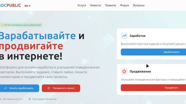 Заработок на простых заданиях: обзор букса Socpublic