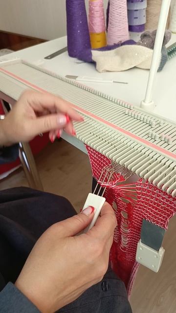 Вязание кос на вязальной машине Лк-150