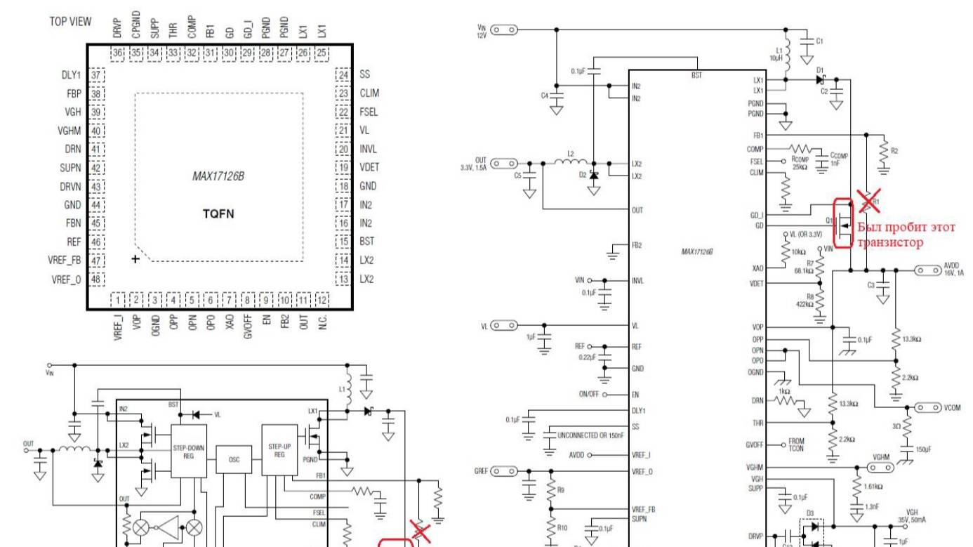 ТВ AKAI LEA-32B27 TP.VST59S.PC1_SM - темный экран, подсветка есть, управление с кнопок и ПДУ есть.