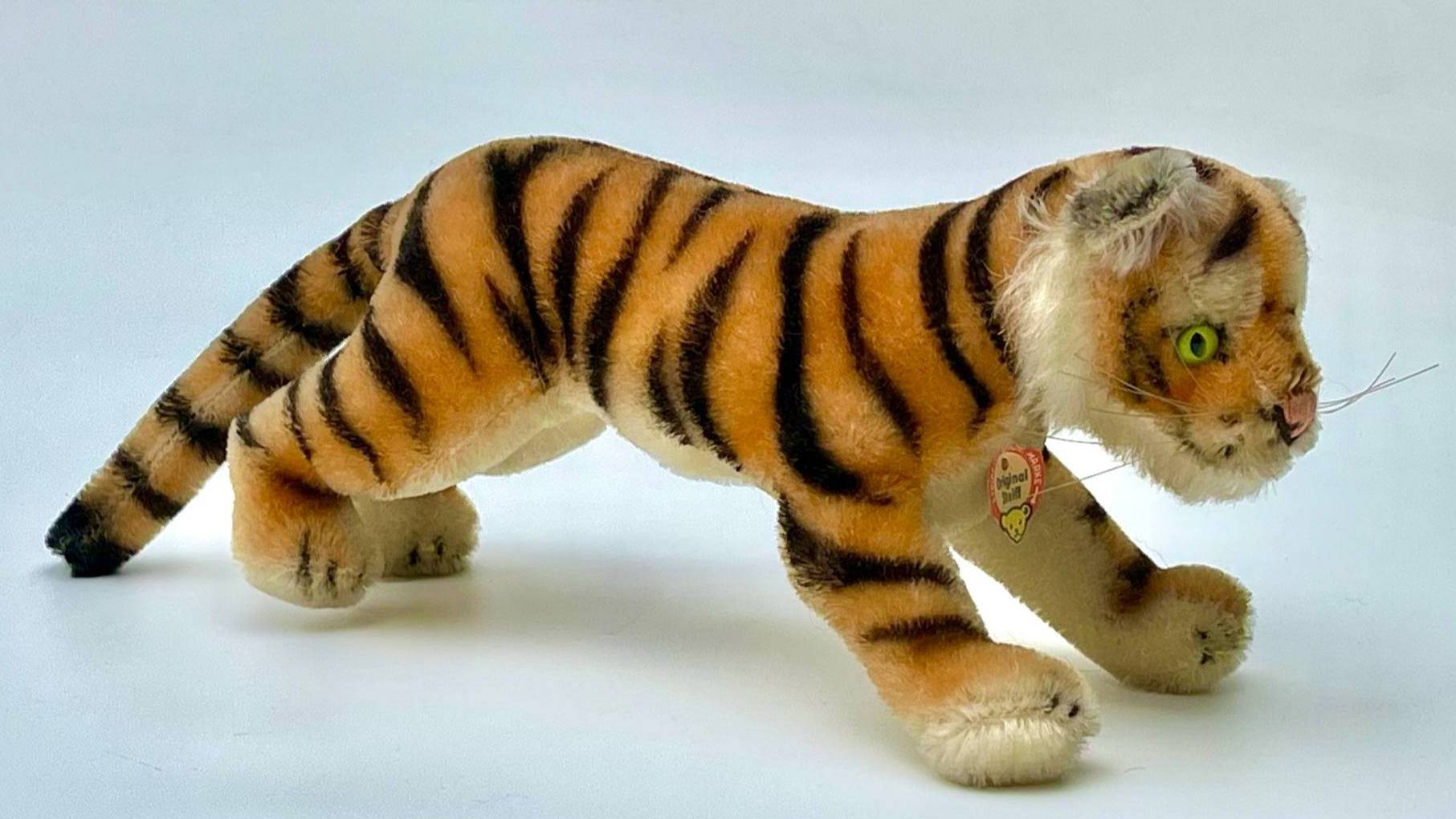 Винтажная мягкая игрушка Tiger, Steiff