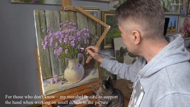 Стационарный муштабель. Как прикрепить к мольберту. How To Fix The Maulstick On An Easel