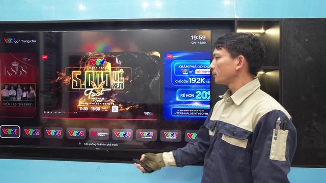 Lắp đặt tivi xiaomi A Pro 65 inches cho khách hàng ở địa chỉ số 6X, phố Đoàn Kết