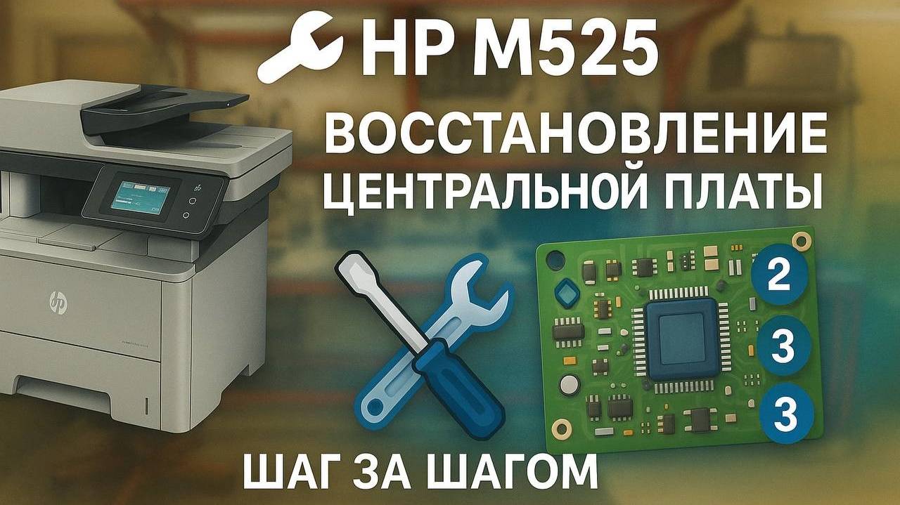  HP M525  Восстановление центральной платы шаг за шагом  Серия 2