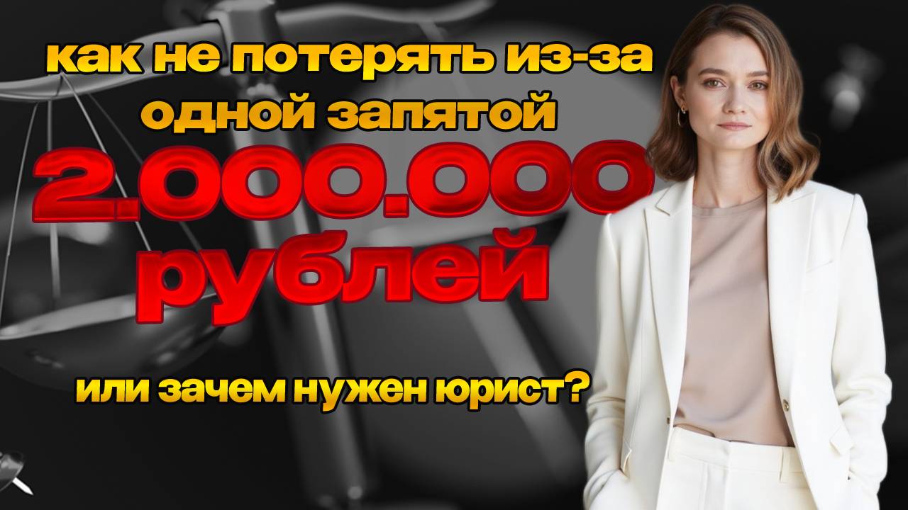 Как не потерять деньги из-за запятой. Почему юрист - не расход, а инвестиция?