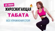 Тренировка ТАБАТА для жиросжигания за 20 минут | Все упражнения стоя | Физкультурница