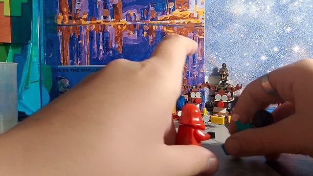 Лего катер и битва очень просто