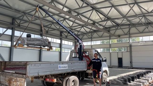 КМУ гидравлическая 1тн 990 кг UV-990. Подъем и опускание.