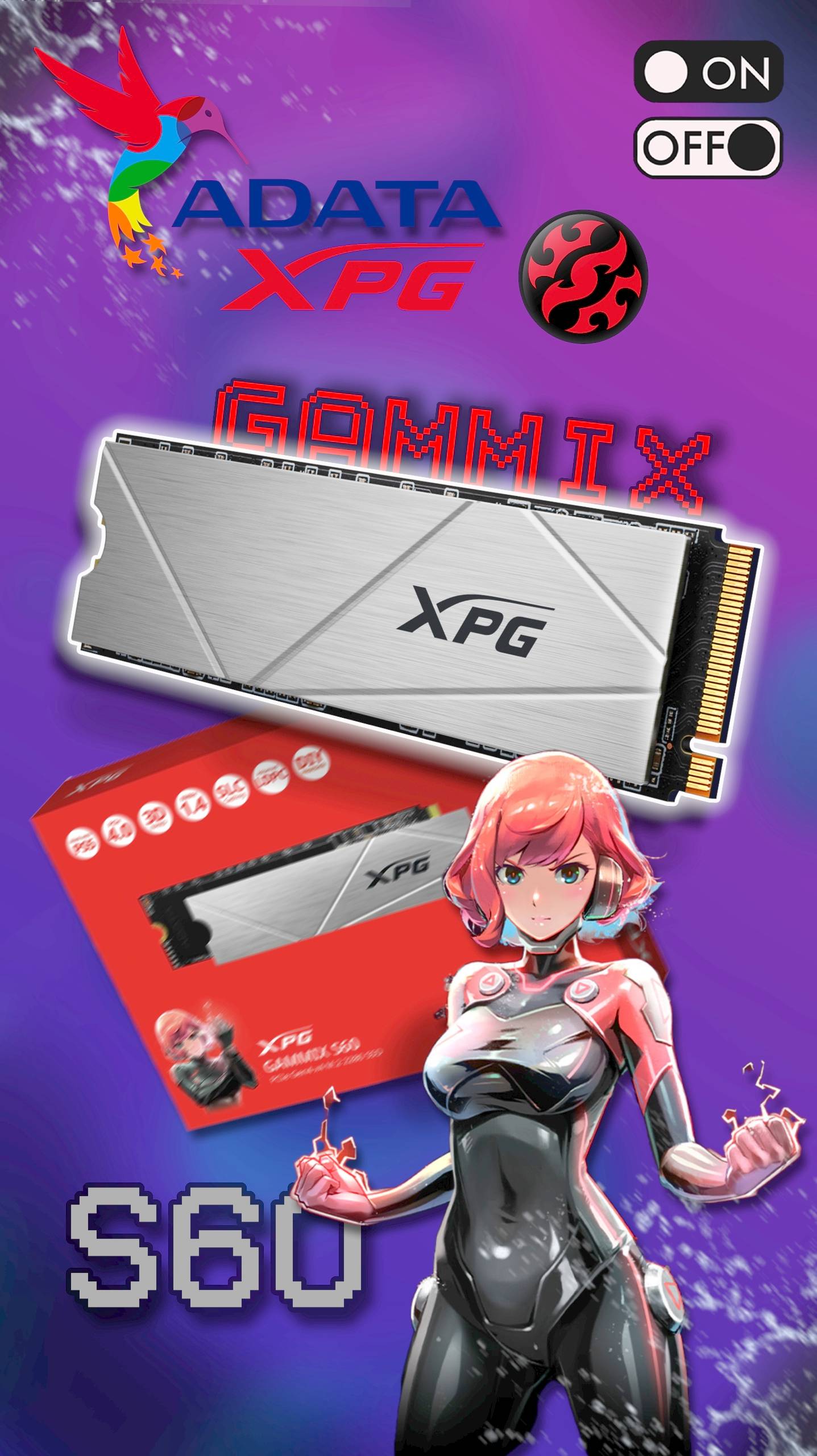 SSD XPG Gammix S60 M.2 2280 + ASMR + Test