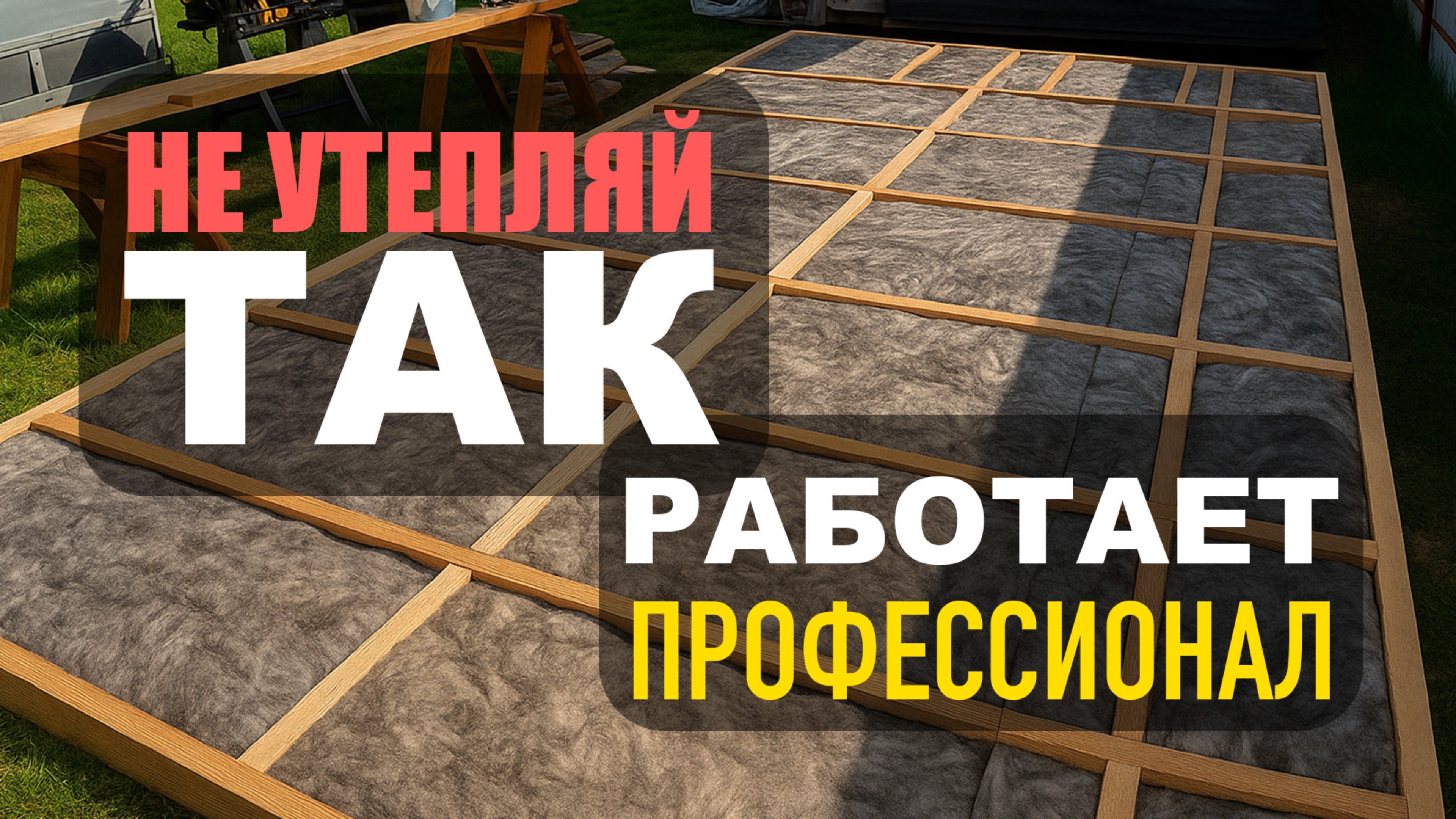 Монтаж утеплителя для пола ч.5