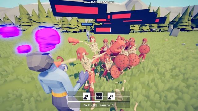 TotallyAccurateBattleSimulator  скелеты против боксеров