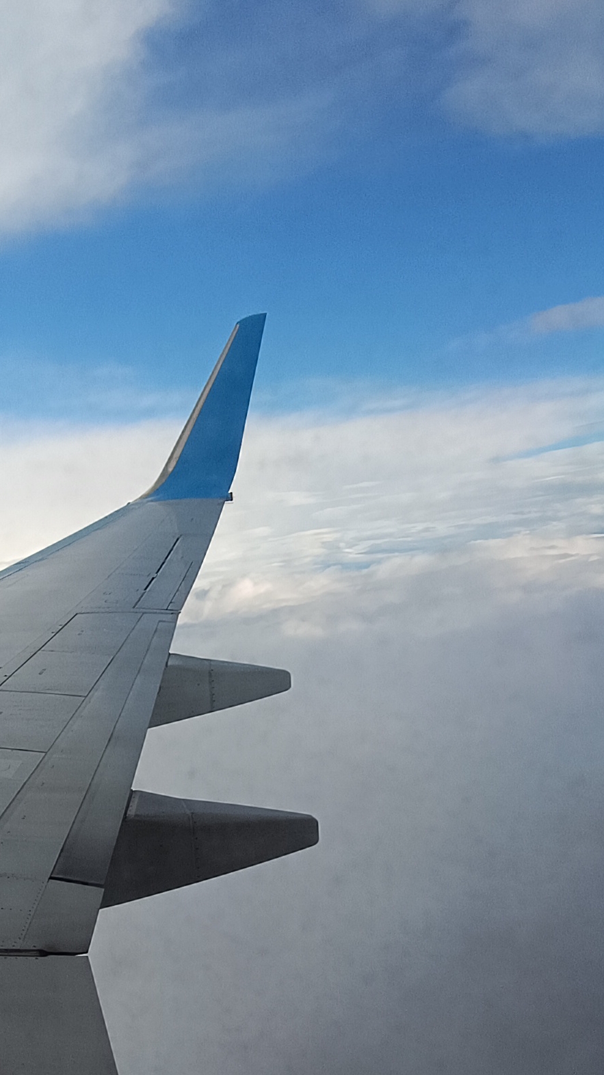 Вид из иллюминатора самолёта