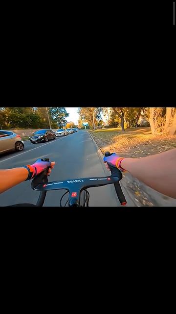 Разгон на шоссейном велосипеде #велосипед #велосипедный #cycling