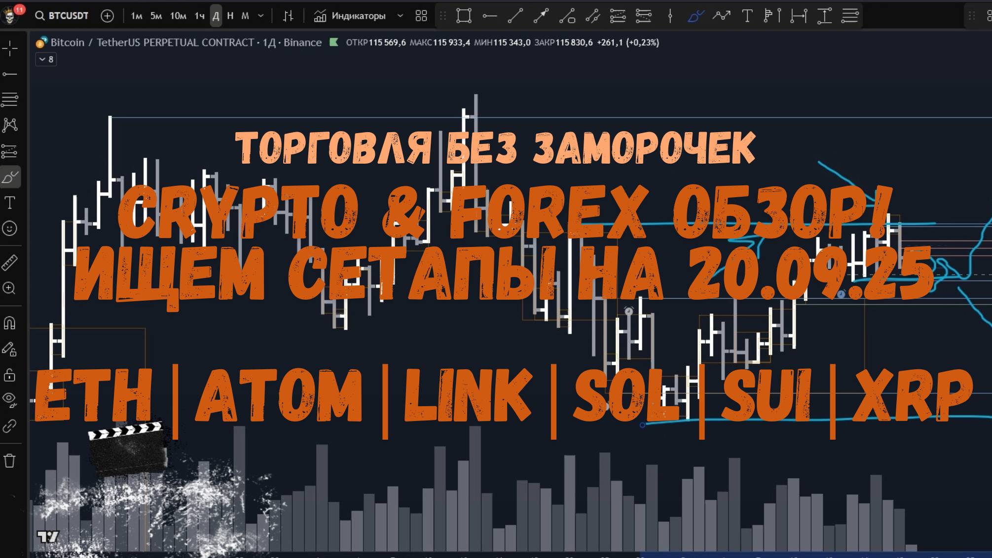 CRYPTO & FOREX Обзор на 20.09.25 - ETH | ATOM | LINK | SOL | XRP | SUI и по мелочи!