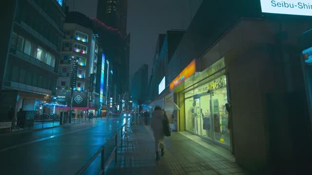🇯🇵 Токио, Япония - расслабляющая дождливая ночная прогулка в Синдзюку ⧸ Только дождь / 2025