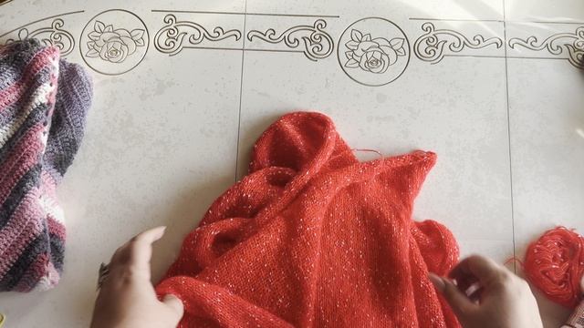 🥰МОЯ ПЕРВАЯ ЧАЙКА🥰 довязываю палантин🌹 #вязание #вязаниекрючком #лайфстайл