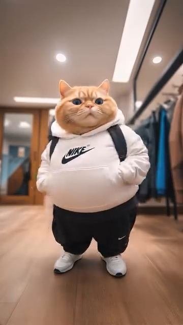 Жирный стильный кот.