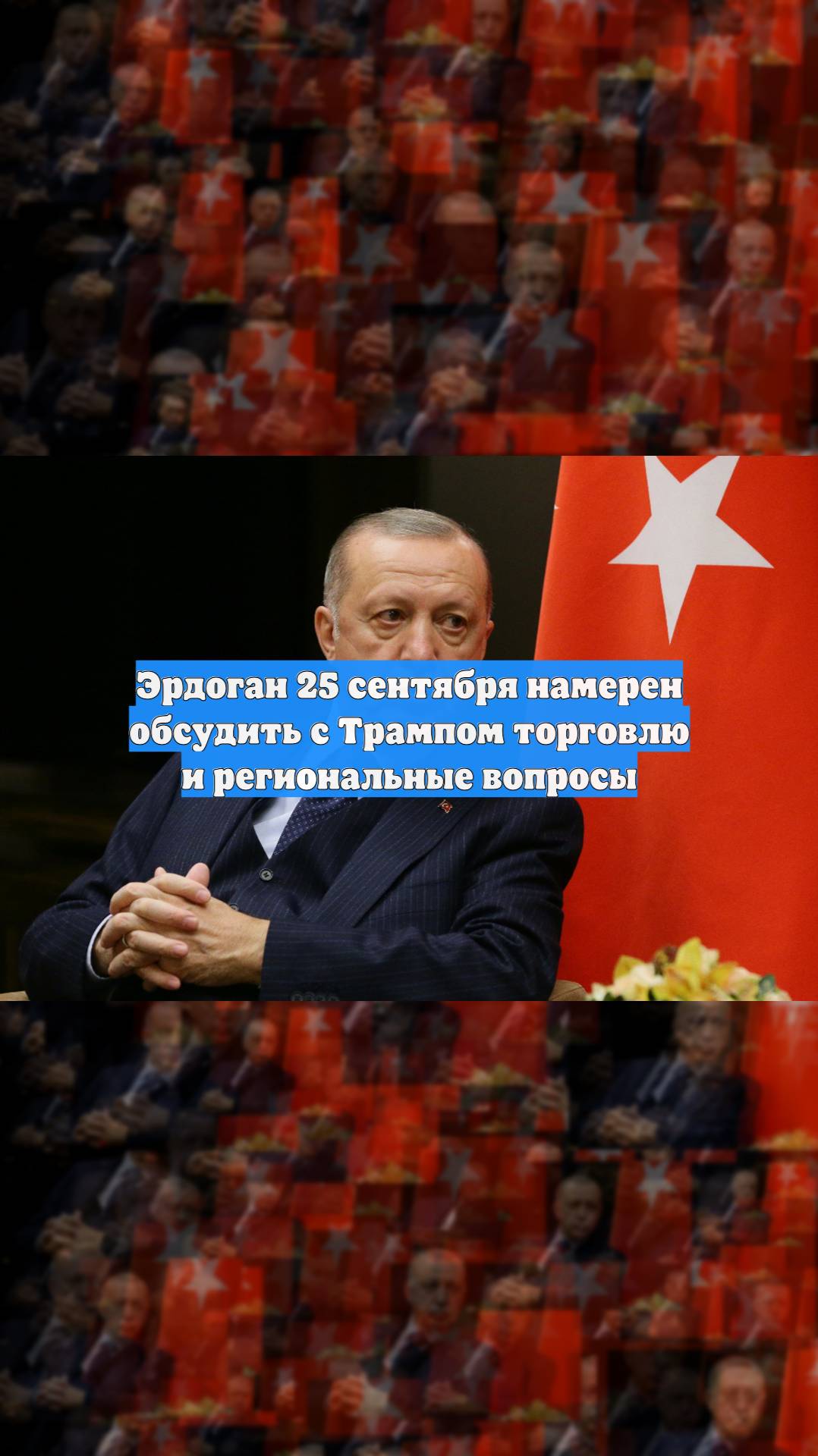 Эрдоган 25 сентября намерен обсудить с Трампом торговлю и региональные вопросы