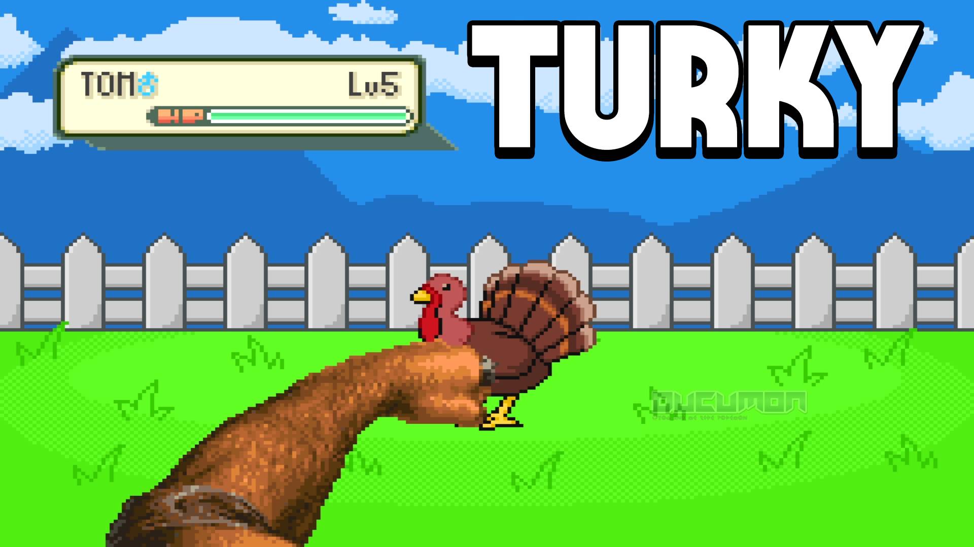 Pokemon Turky - взлом ROM для GBA, забавный взлом ROM про индейку, День благодарения, систему вкусов