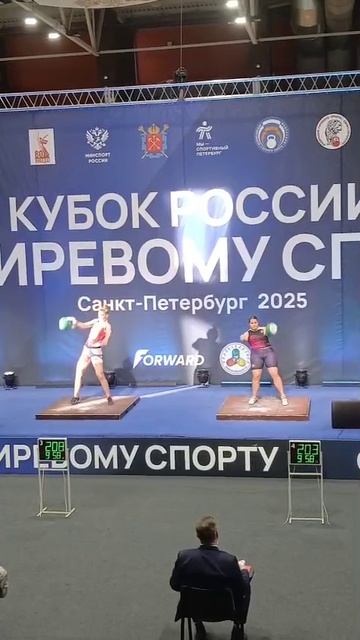 В.к. 68+ Кухарева Мария (Санкт-Петербург) - Девочка рвёт 209 раз гирю 24кг