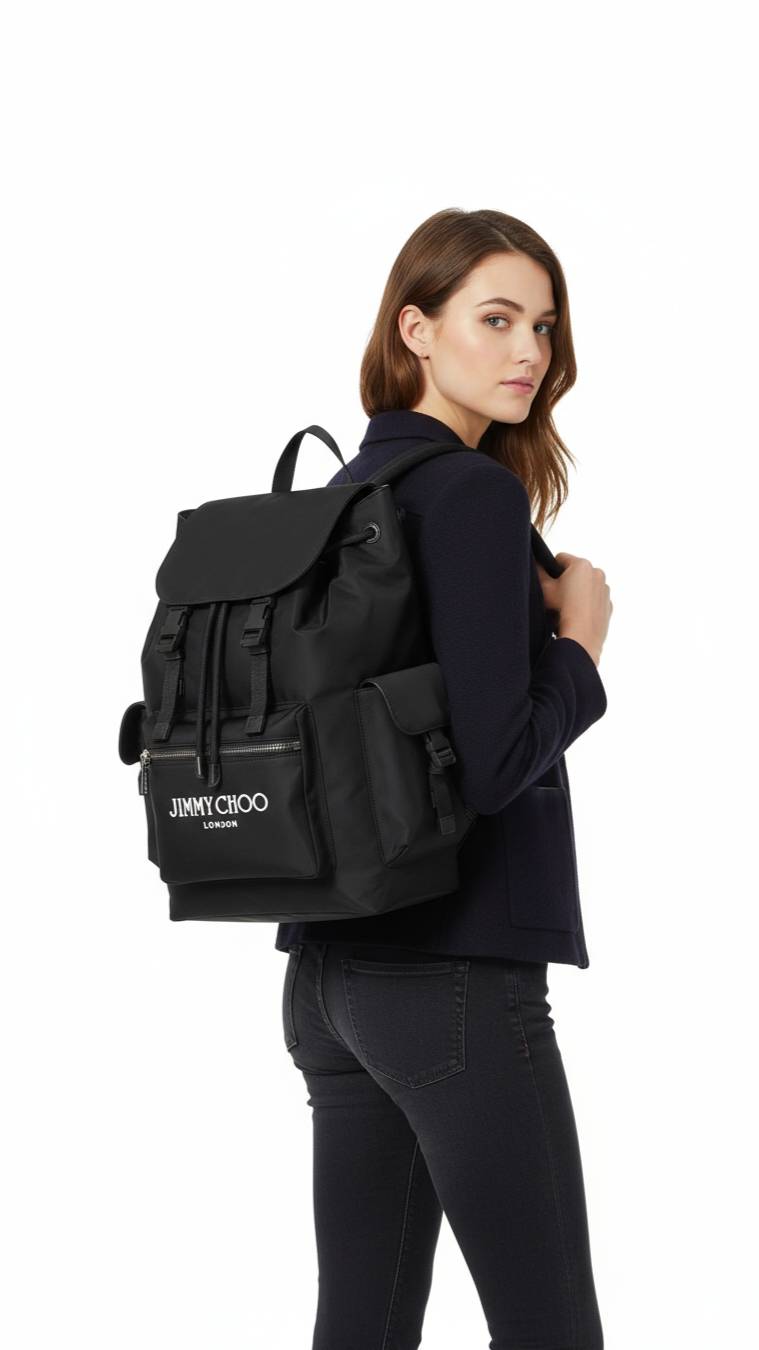 Рюкзак JIMMY CHOO Nylon Filmore Backpack For In Black  — обзор, распаковка, Unboxing