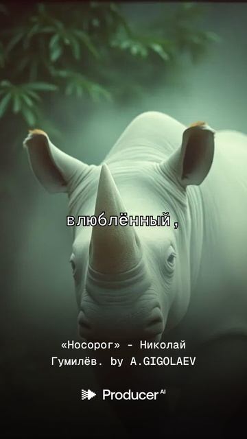 «Носорог» - Николай Гумилёв