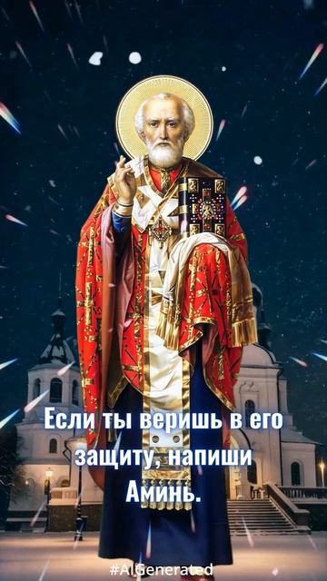 Святитель Николай, защити мою семью от бед и болезней.