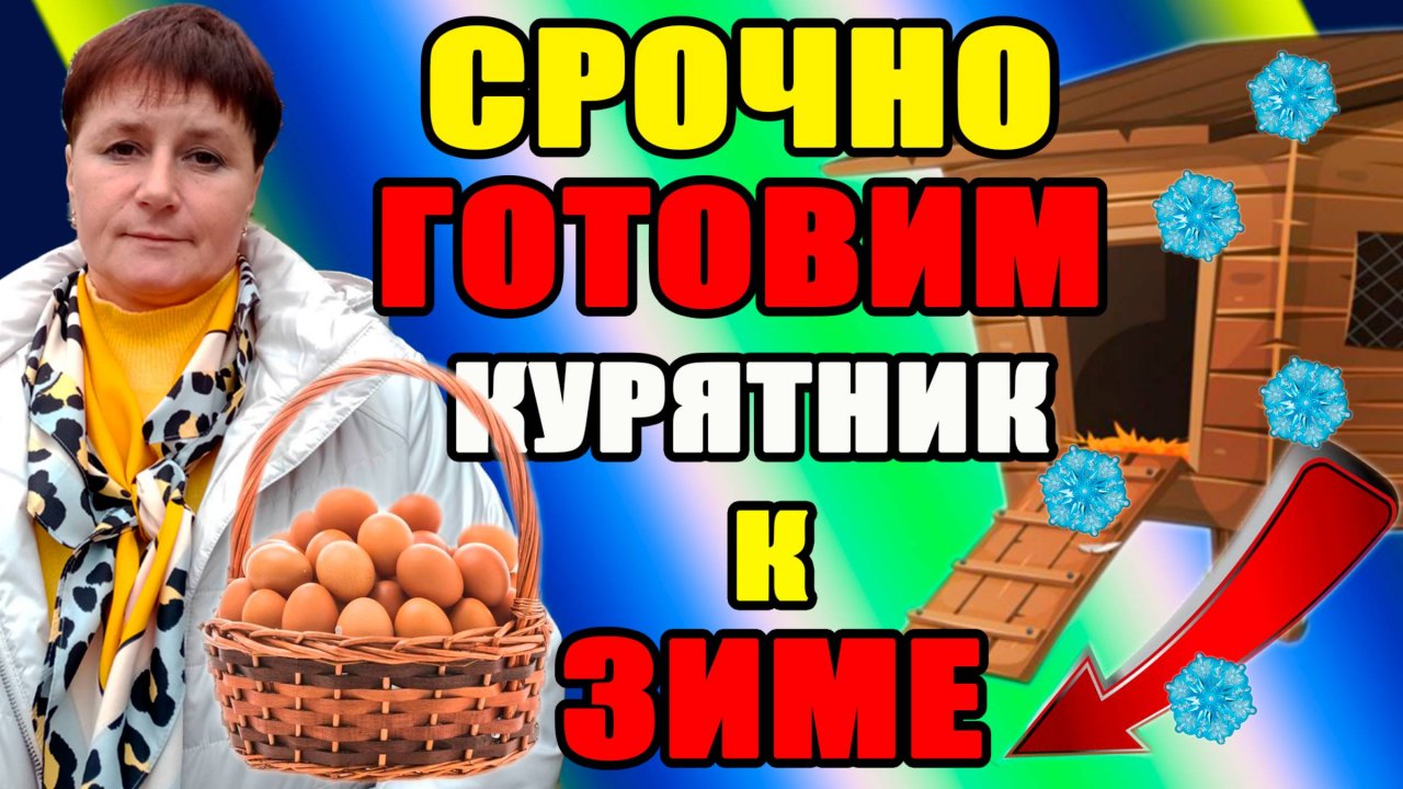 СРОЧНО готовим КУРЯТНИК к зиме. Меняем рацион питания у кур.