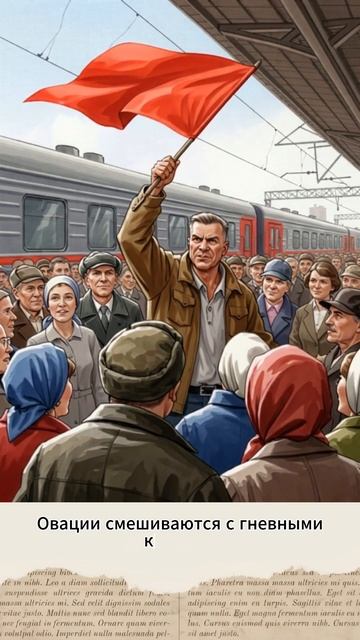 В разгар речи из толпы выскочил мужчина в потертой куртке