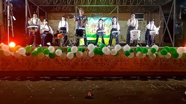 Огненное шоу и выступление Импульс -М на дне села Верховье
