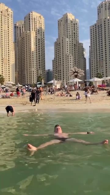 Локация как в Нью Йорке — ⛱️пляжJBR на берегу Персидского залива в в Дубае ОАЭ❓Красивый пляж ❓
