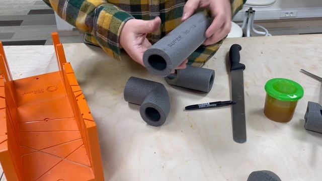 Монтаж трубной теплоизоляции. Углы, тройники, стусло для изоляции