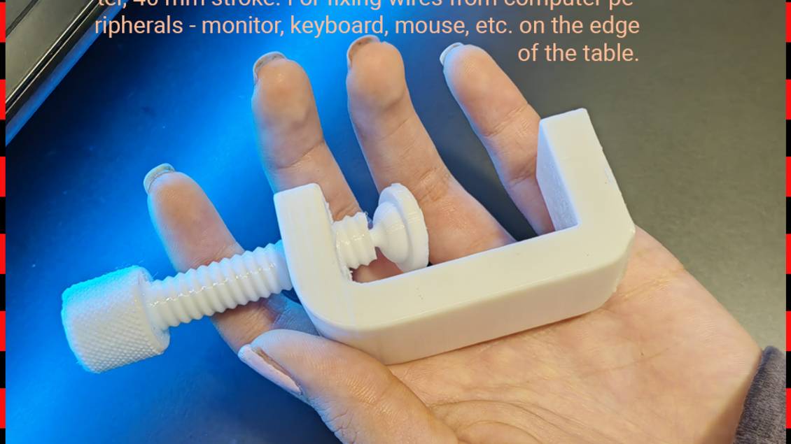 1. Струбцина ручная (40 мм) - для зажима от руки деталей общей толщиной до 40 мм.