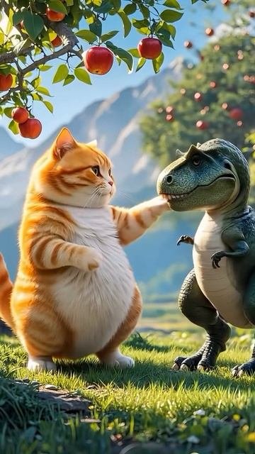 Кот стырил яйцо динозавра