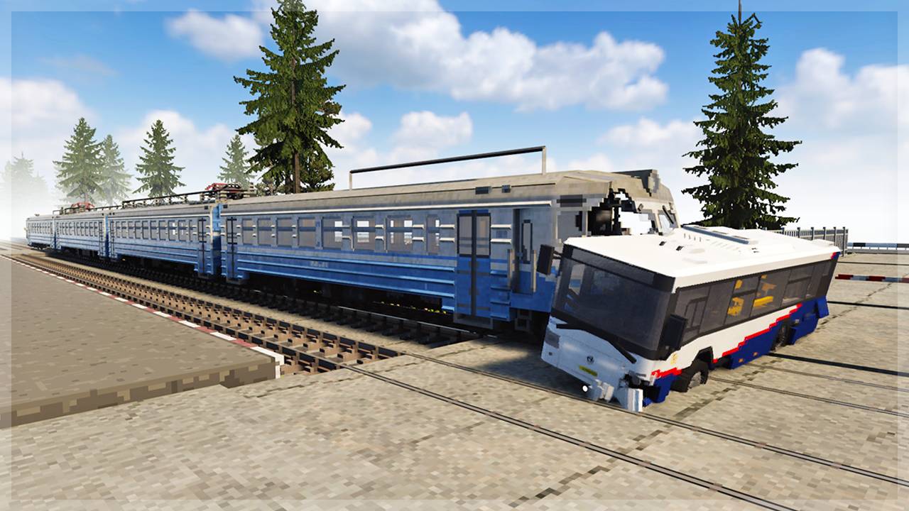 ПОЕЗД НЕ ЗАМЕТИЛ АВТОБУС И СБИЛ ЕГО! TEARDOWN