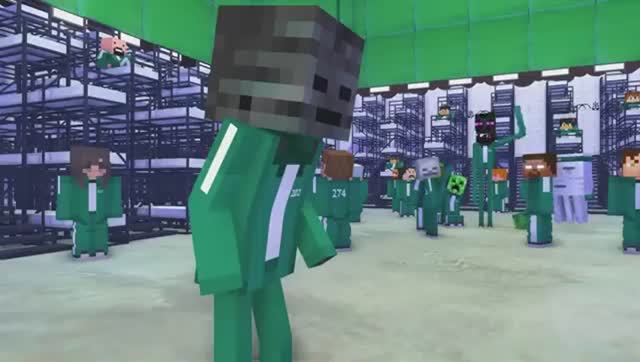 Игра в кальмара  WITHER Читер Апокалипсис  Майнкрафт анимация Майнкрафт Мультик