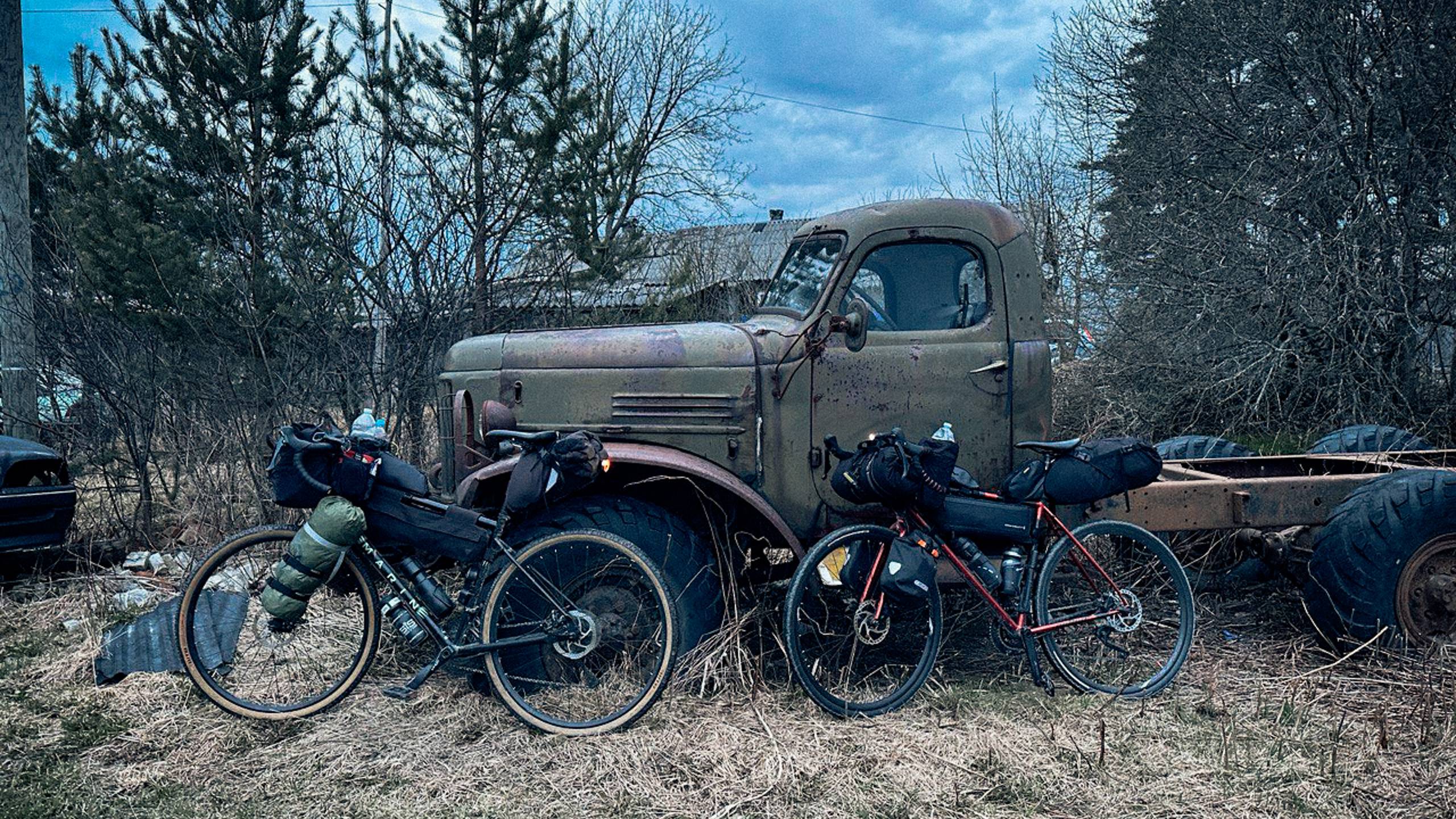 0037. Открытие байкпакинг сезона. Мы мерзли как могли, но продолжали ехать
