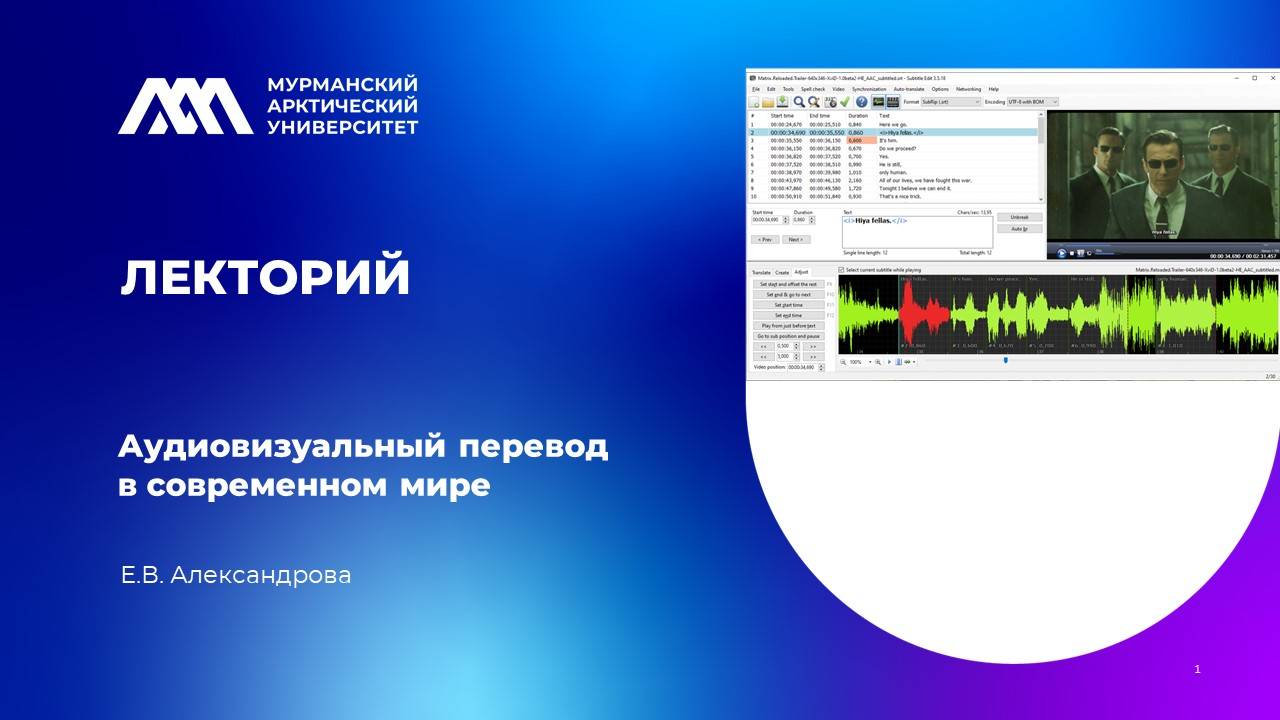 Аудиовизуальный перевод в современном мире