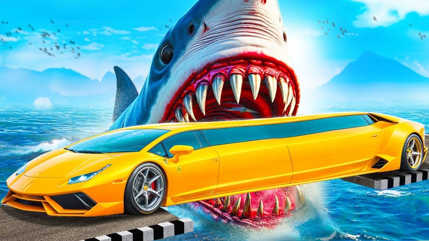 Cможет ли ламба проехать мегалодона в гта 5 ? - эксперимент в Gta 5