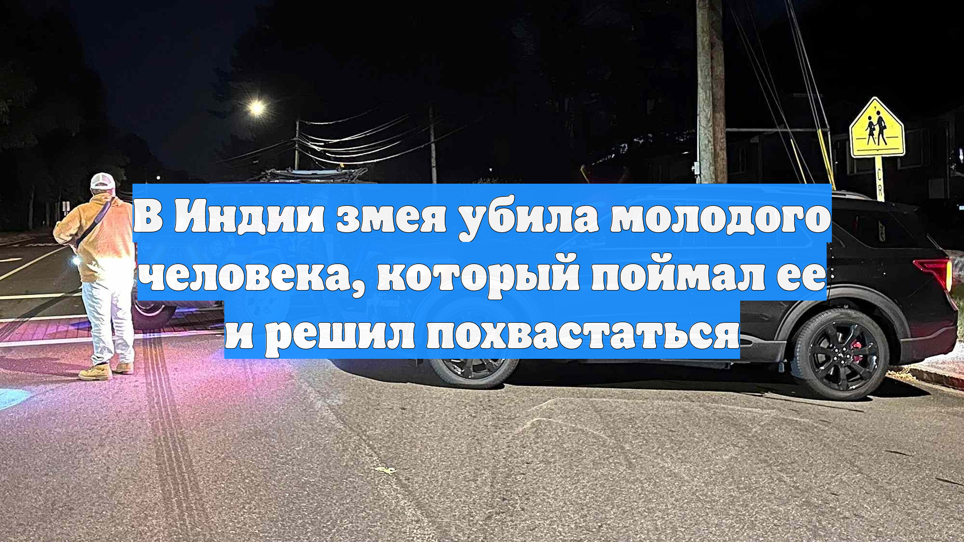 В Индии змея убила молодого человека который поймал ее и решил похвастаться