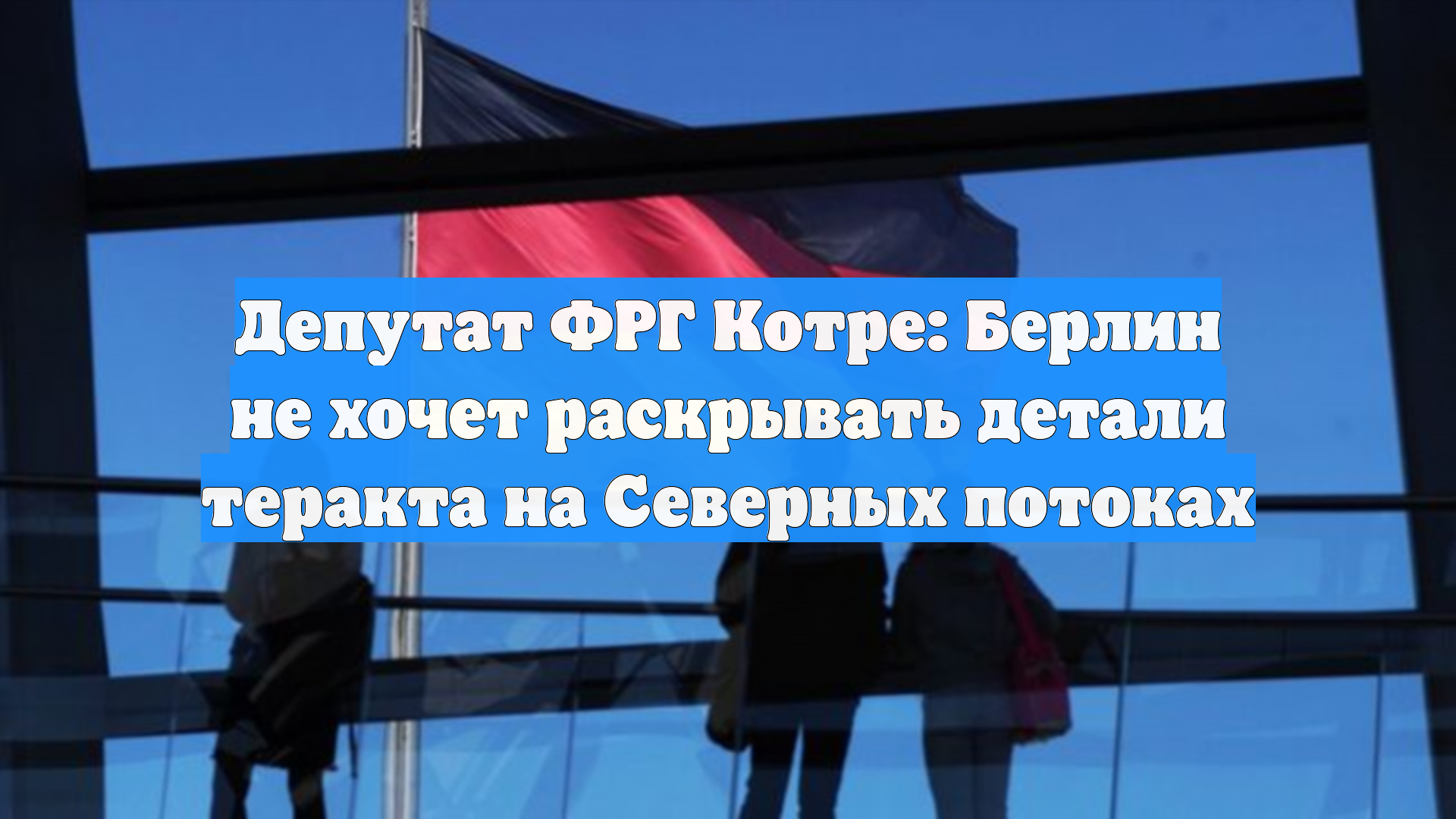 Депутат ФРГ Котре: Берлин не хочет раскрывать детали теракта на Северных потоках