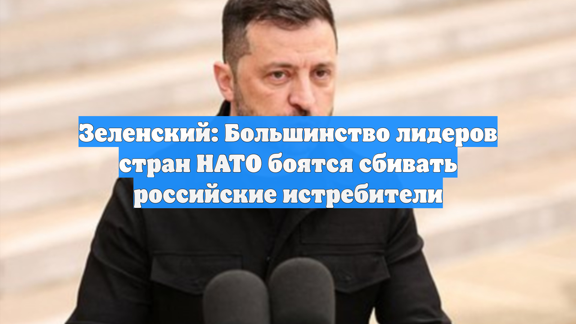 Зеленский: Большинство лидеров стран НАТО боятся сбивать российские истребители