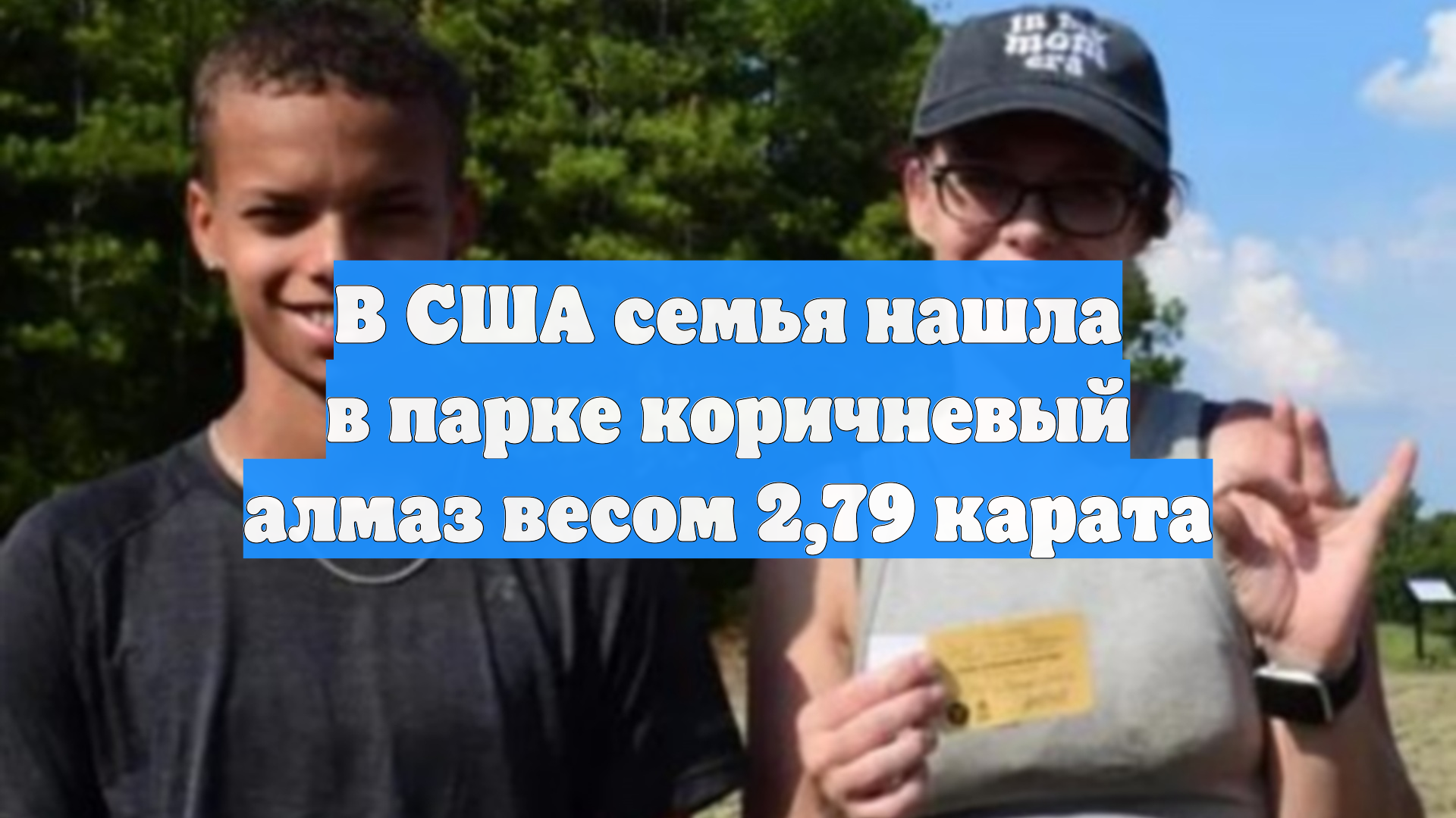 В США семья нашла в парке коричневый алмаз весом 279 карата
