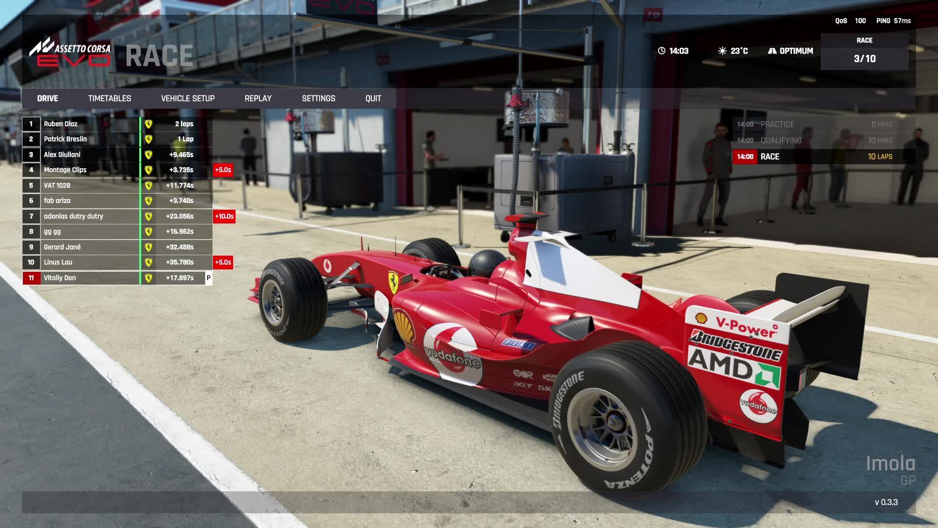 Assetto Corsa EVO. Гонки вечерней пятницы.