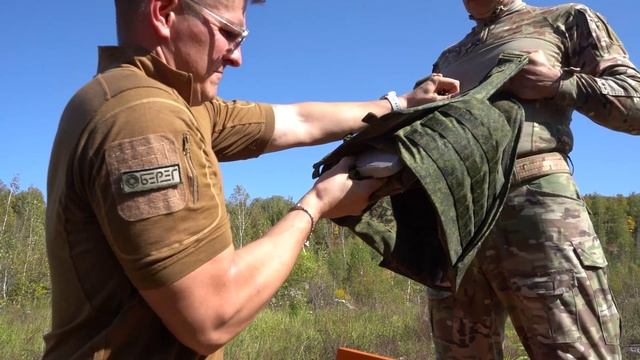 Испытания бронежилета «Оберег» с новой бронеплитой