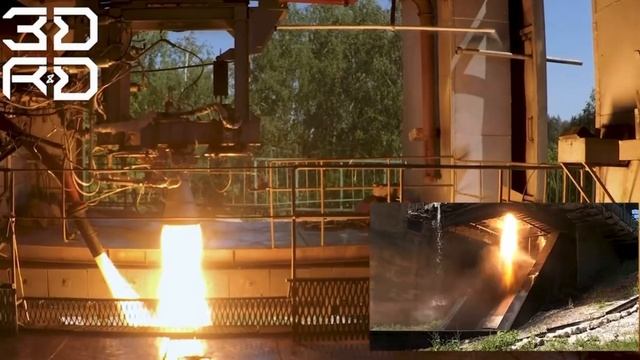 Огневые испытания рулевого агрегата двигателя РД-107А г. Самара 10.06.2025