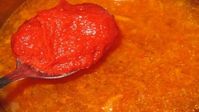 Куриный суп с томатной пастой