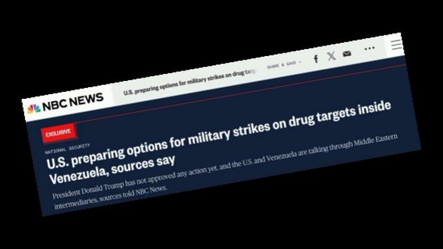 США в течение нескольких недель начнут наносить удары по территории Венесуэлы  NBC News