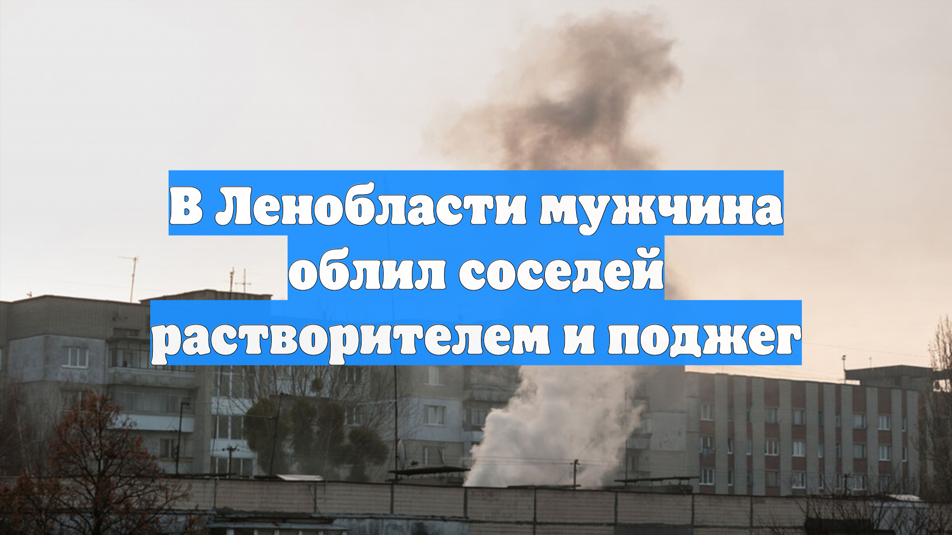 В Ленобласти мужчина облил соседей растворителем и поджег