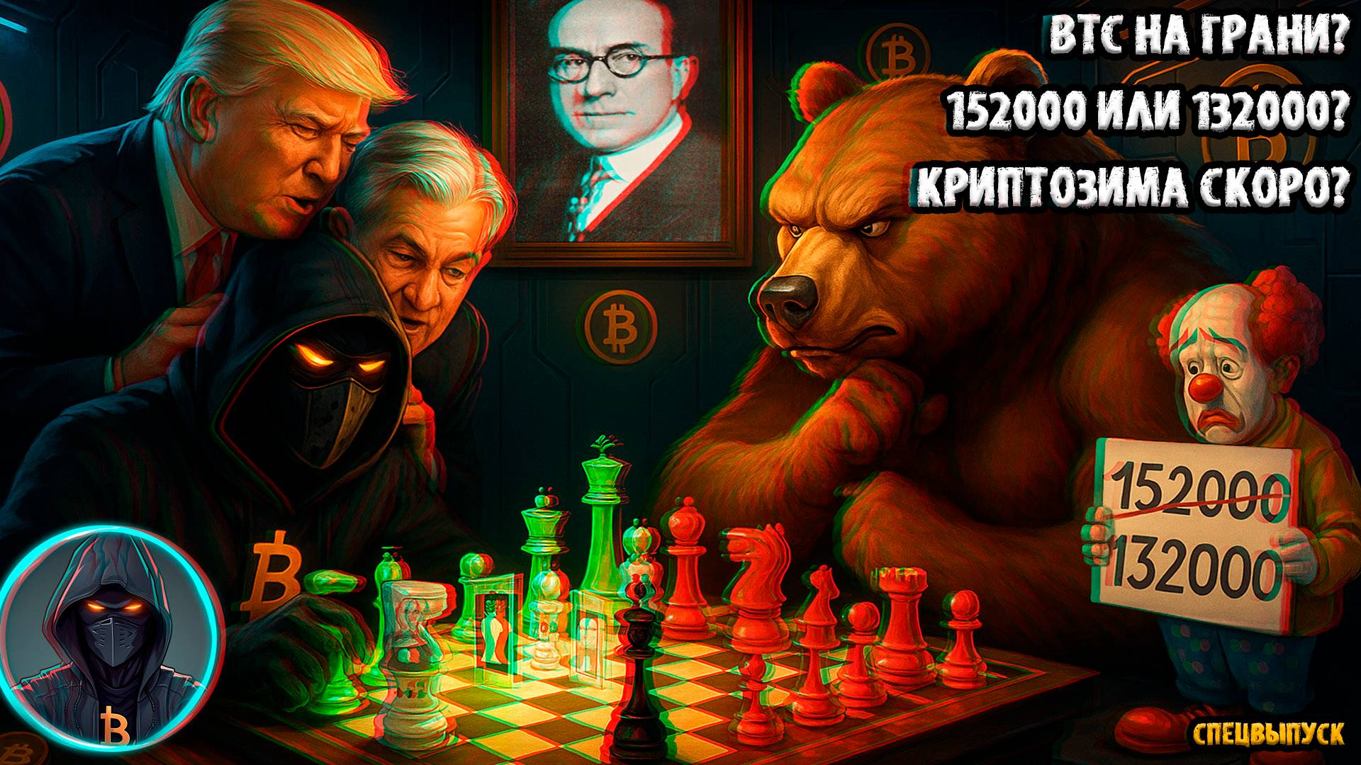 BTC на развилке — 152k Vs 132k. ФРС, ETF, Вайкофф, ликвидации, конец цикла, КРИПТОЗИМА
