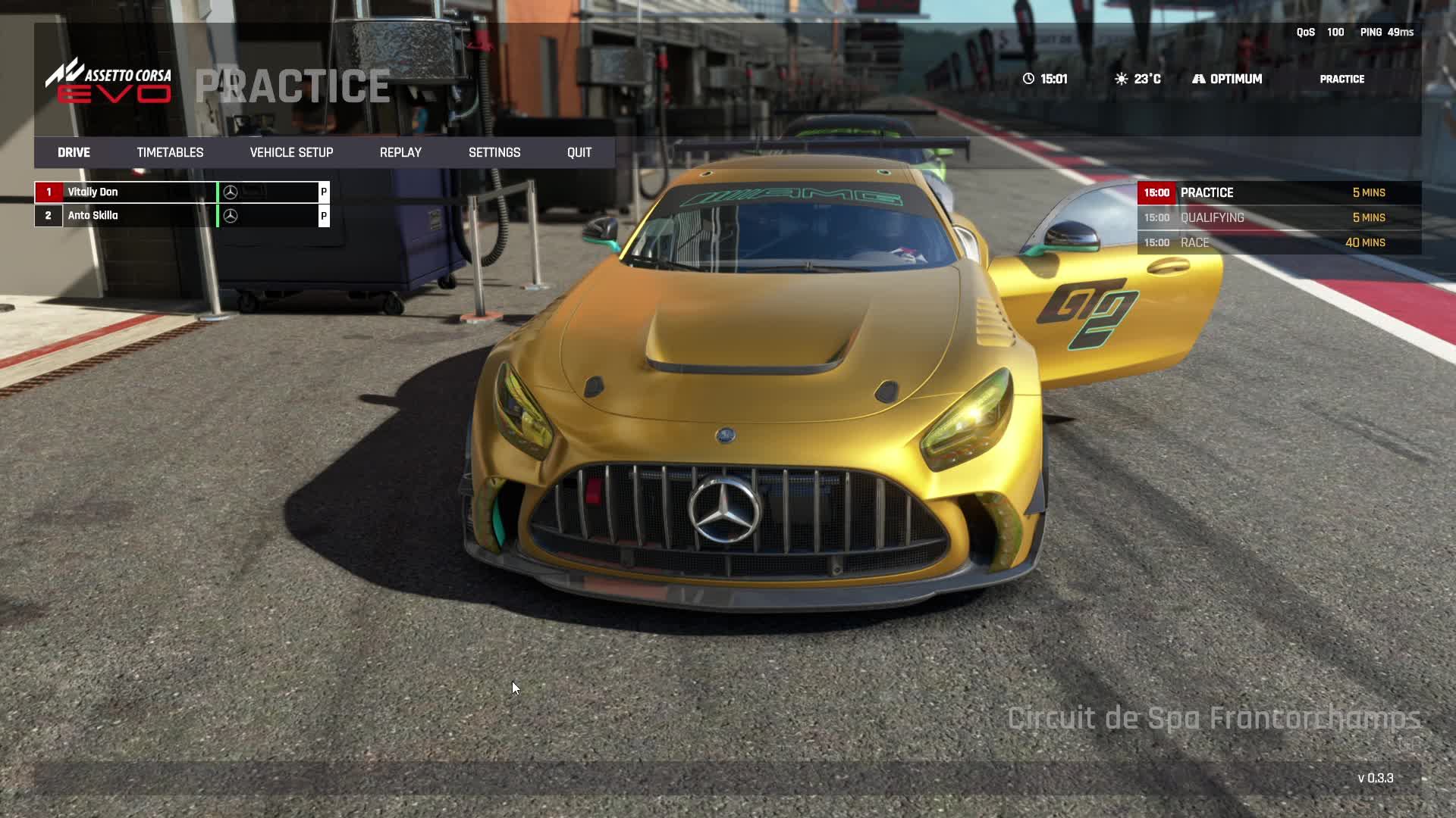 Assetto Corsa EVO. Онлайн гонка на 40 минут.